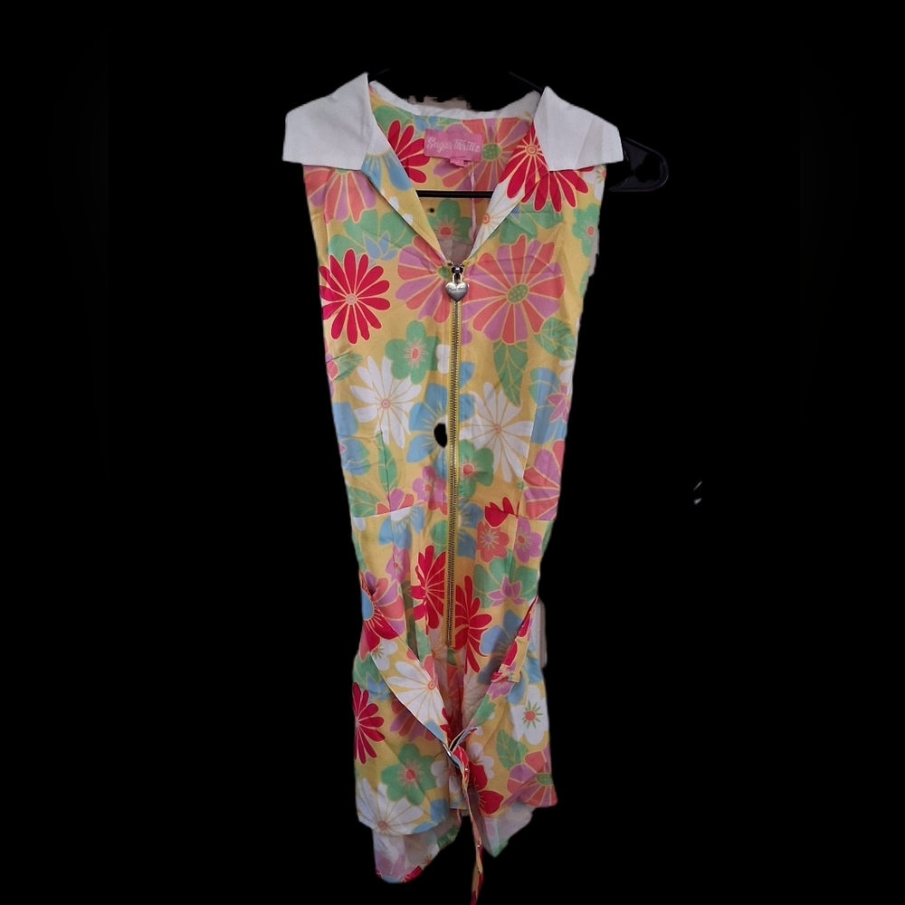 Sugar Trillz Groovy Happenings Floral Romper
